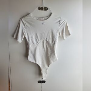 Meshki Cream Short Sleeve Bodysuit